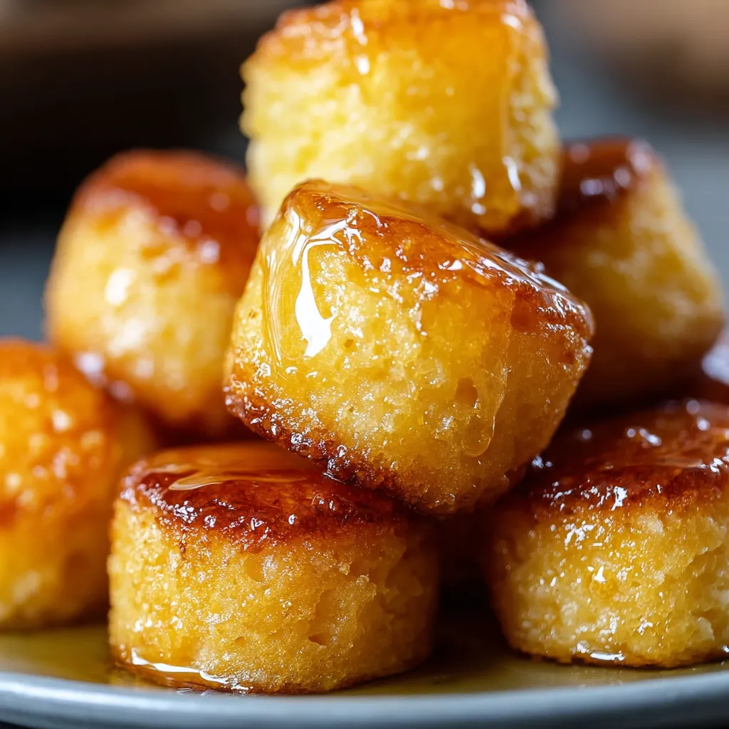 A plate of food with syrup drizzled on top.