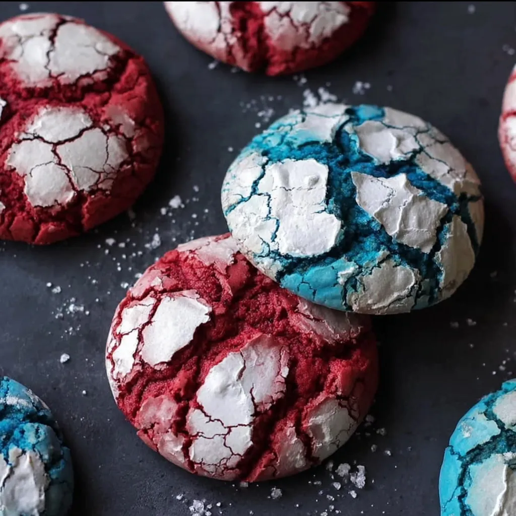 Red, white and blue cookies.