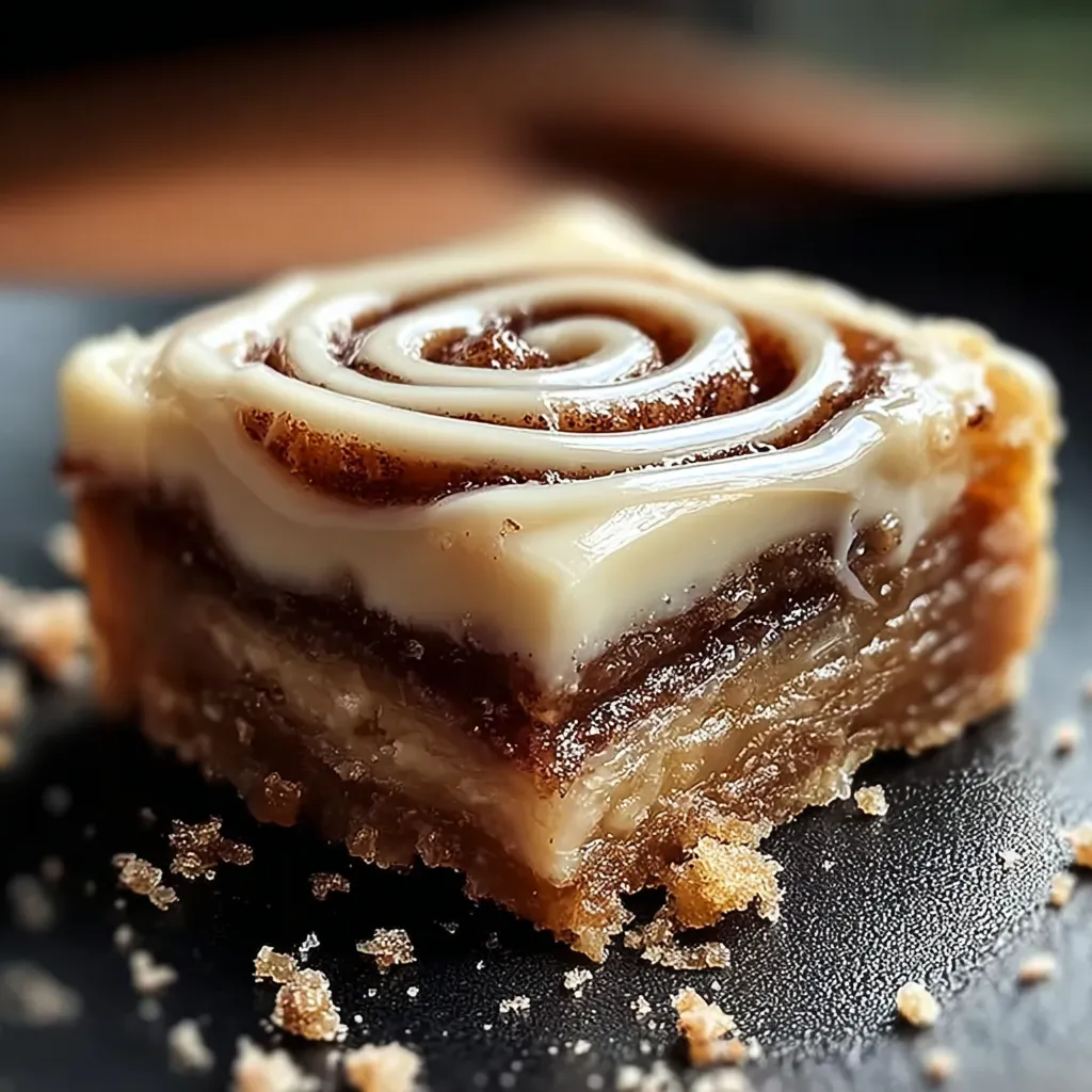 A piece of cake with a swirl pattern.