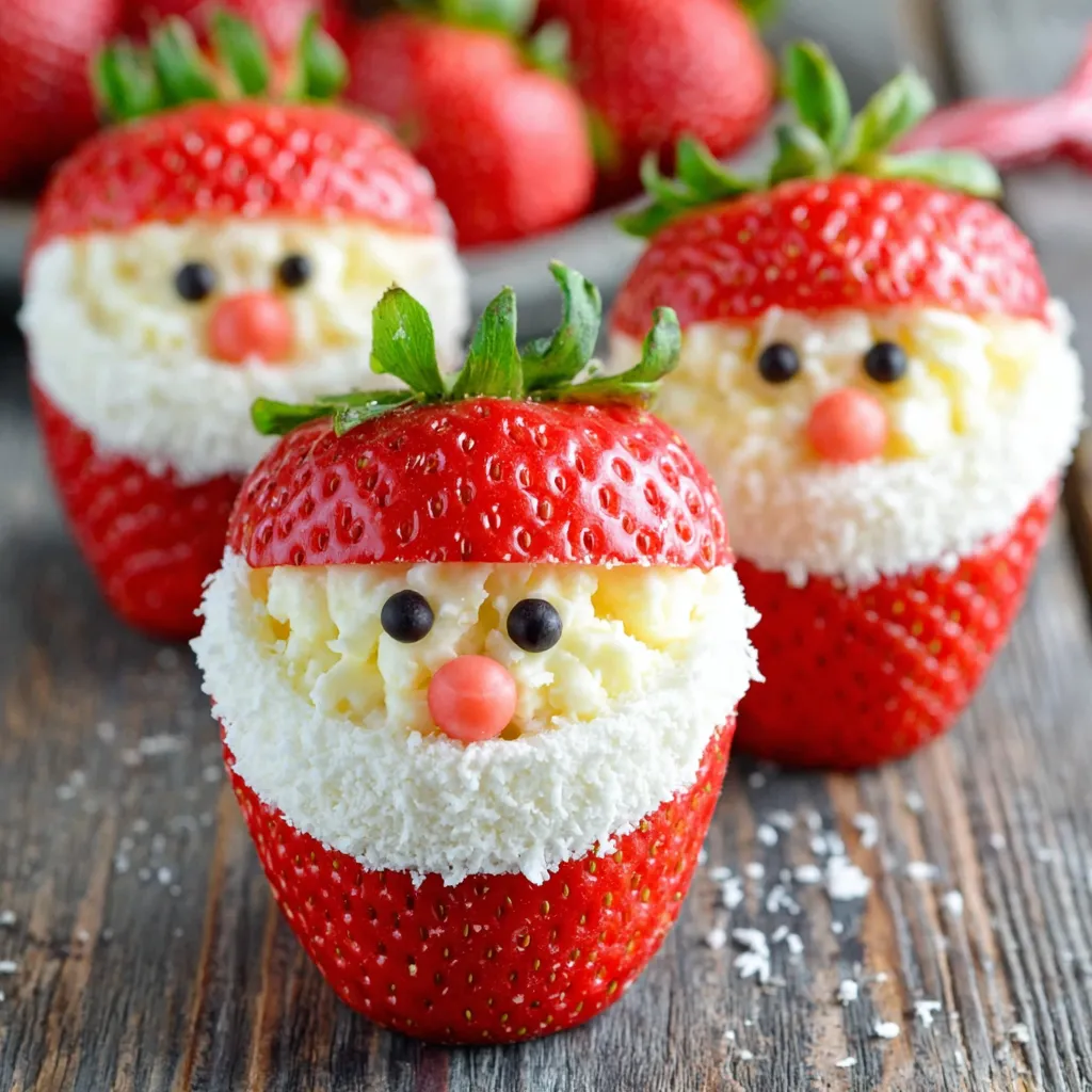 A strawberry with whipped cream and a face on it.
