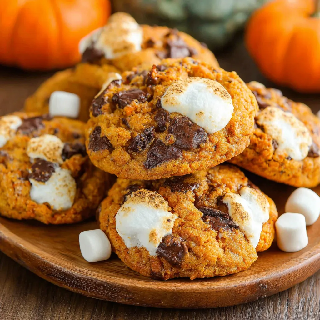 A plate of cookies with marshmallows on top.