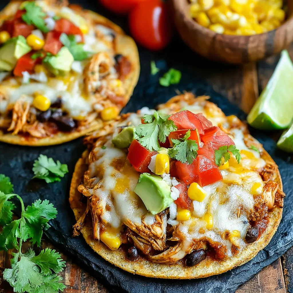 Two tacos with meat and vegetables on top.