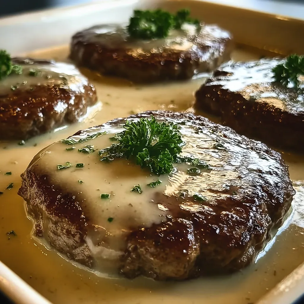 A plate of meat with parsley on top.