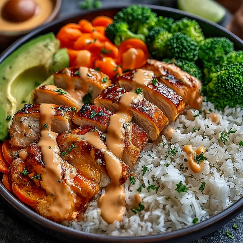 A plate of food with rice, broccoli, carrots, and meat.