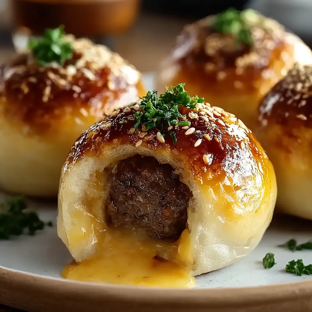 A plate of meatballs with cheese on top.