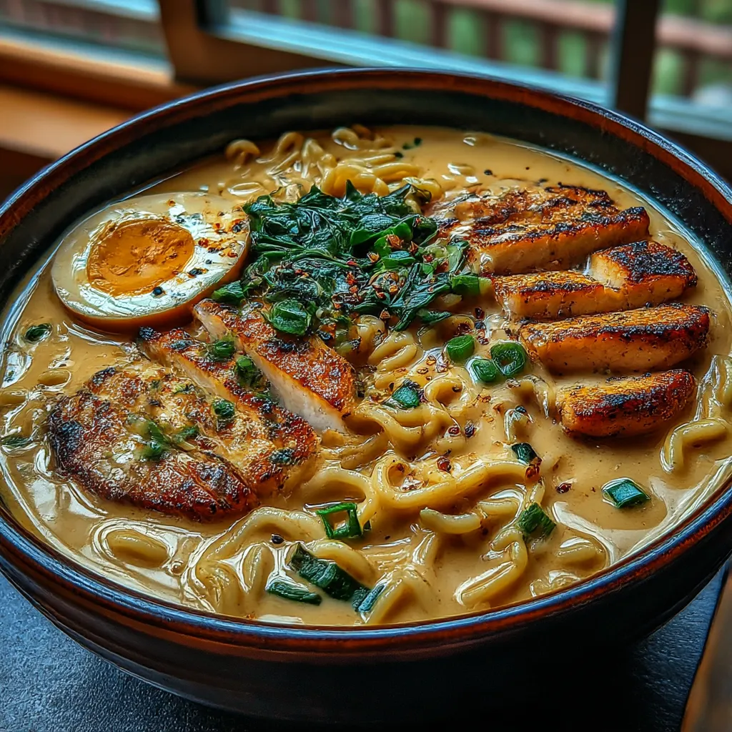 A bowl of noodles with chicken and vegetables.
