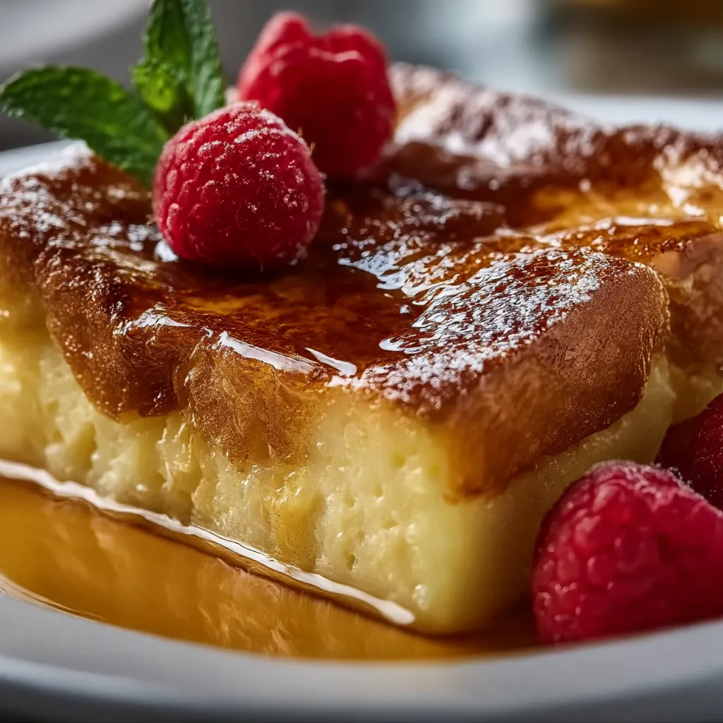 A slice of cake with raspberries on top.