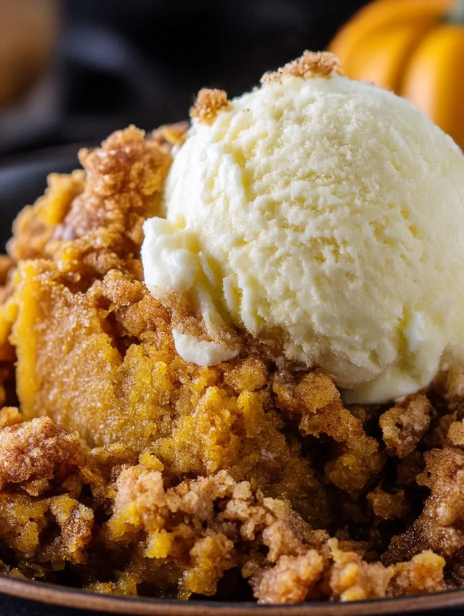 A scoop of ice cream on top of a dessert.