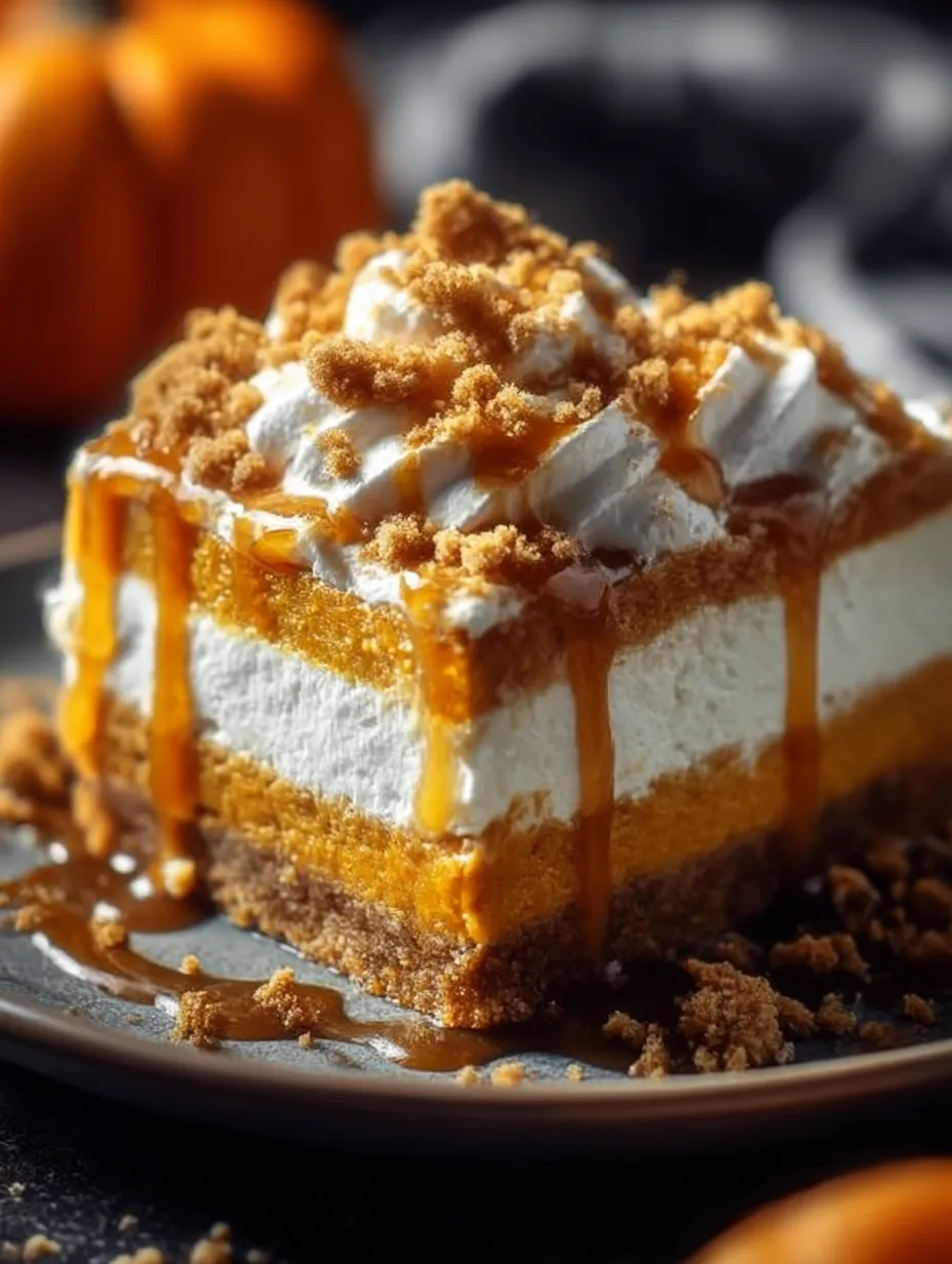 A slice of pie with caramel drizzled on top.