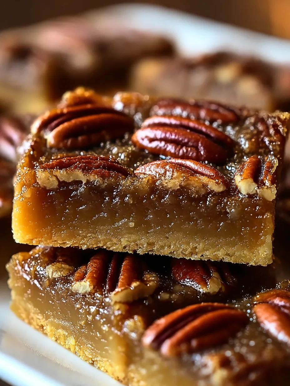 A piece of pecan pie with pecans on top.