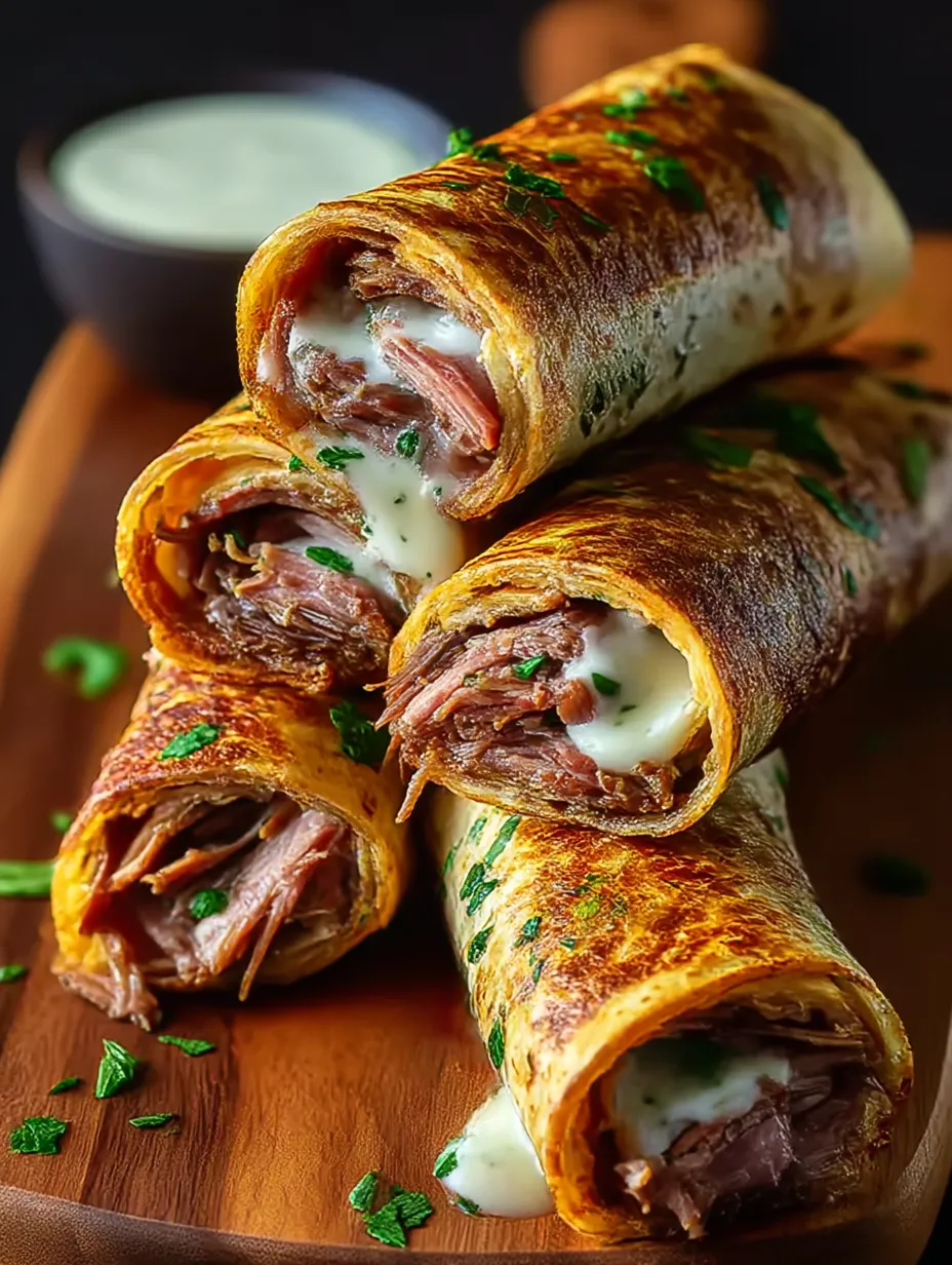 A plate of food with meat and cheese.