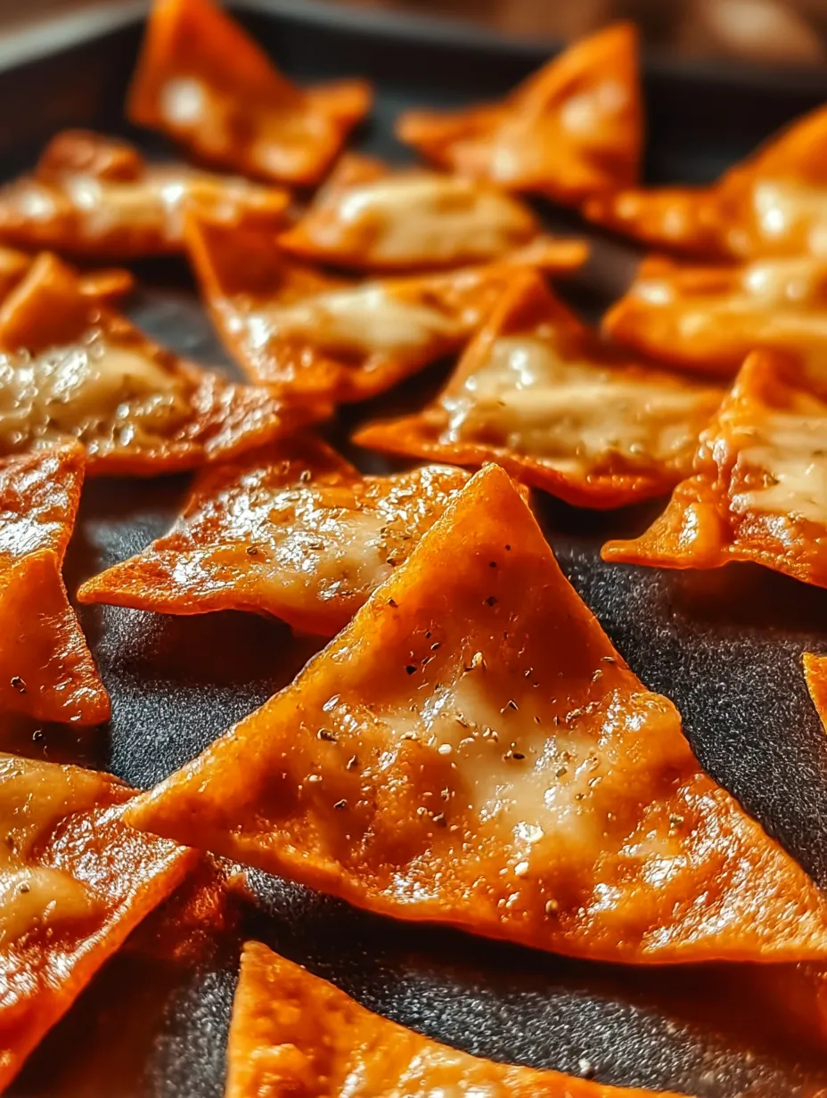 A plate of cheese and chili triangles.