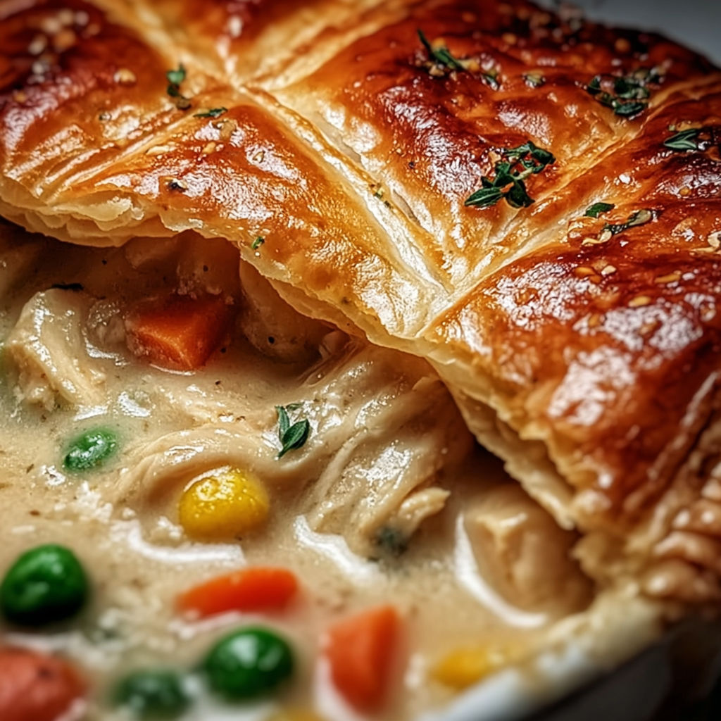 A close up of a baked pastry with a creamy filling.