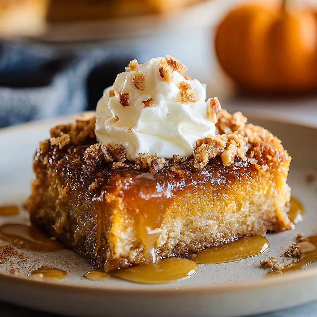 A dessert with a dollop of whipped cream on top.