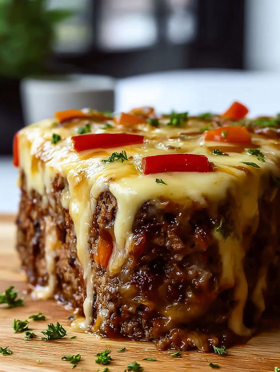 A square cake with a white plate underneath.