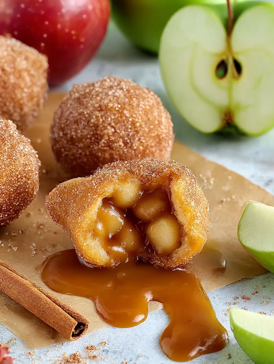 A recipe for doughnuts with caramel sauce.