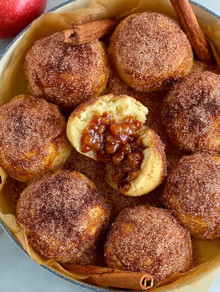 A bowl of doughnuts with a hole in the middle.
