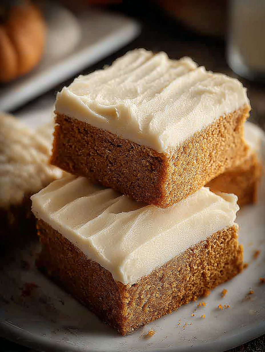 A stack of cake bars.