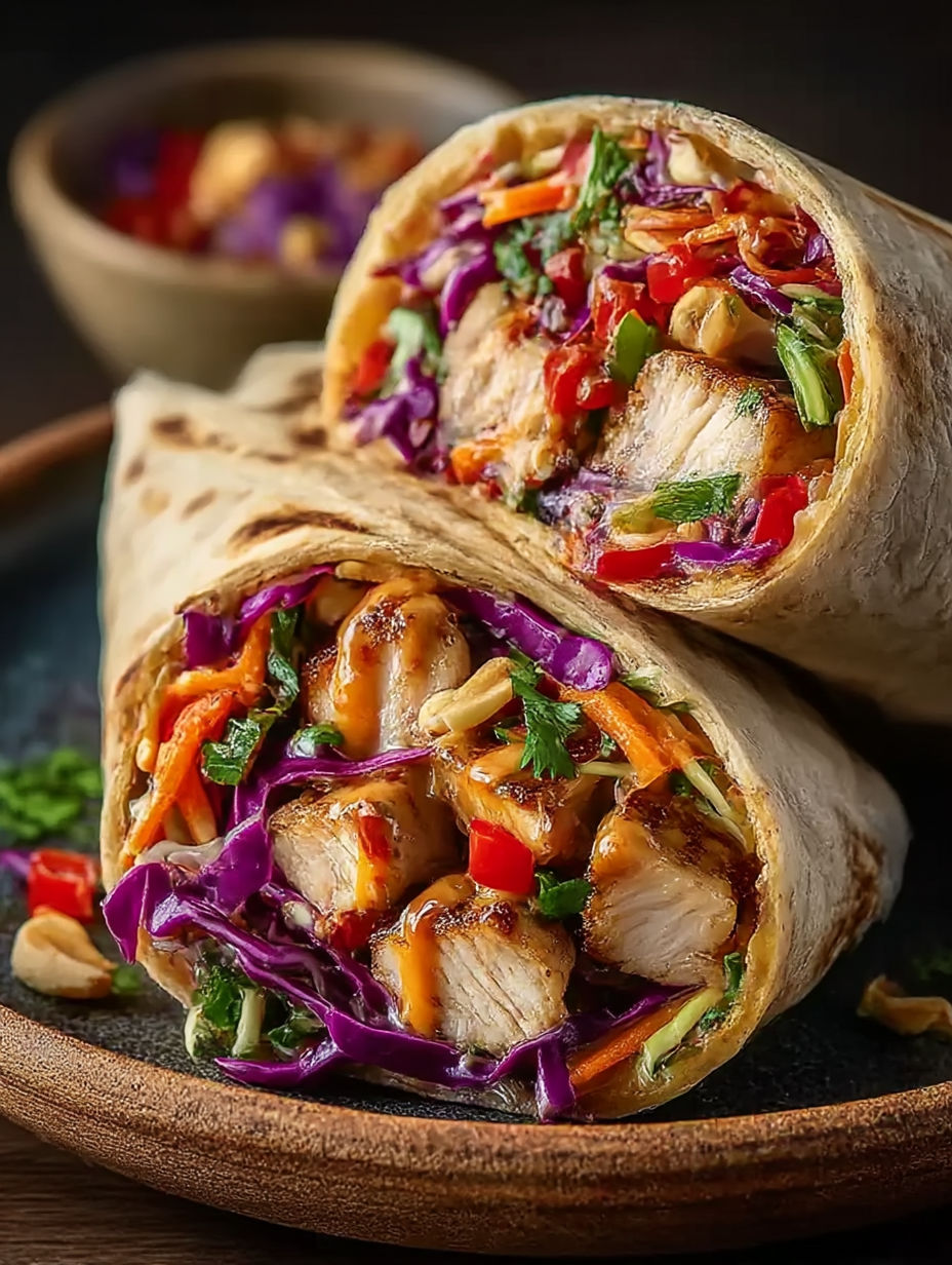 A close up of a burrito with meat and vegetables.