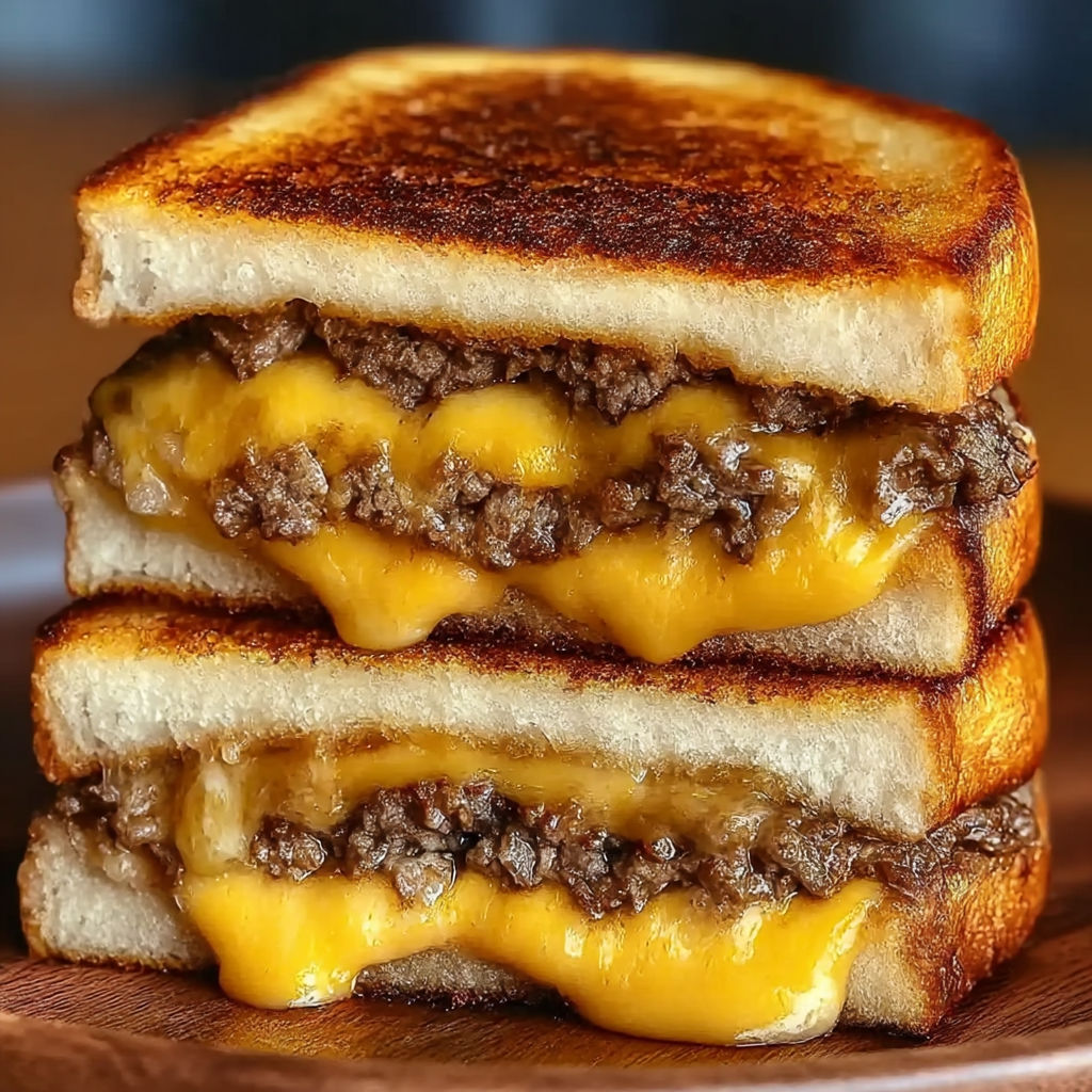 A sandwich with cheese and meat on it.