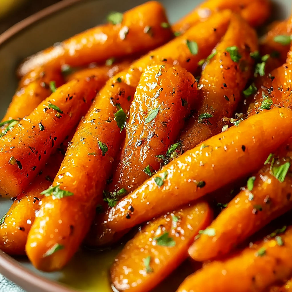 A plate of carrots with a recipe.