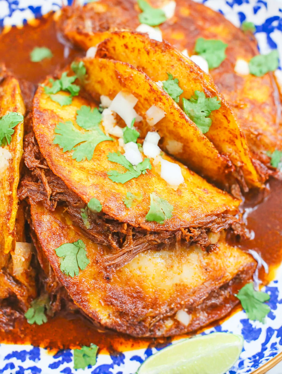 A plate of food with a recipe.