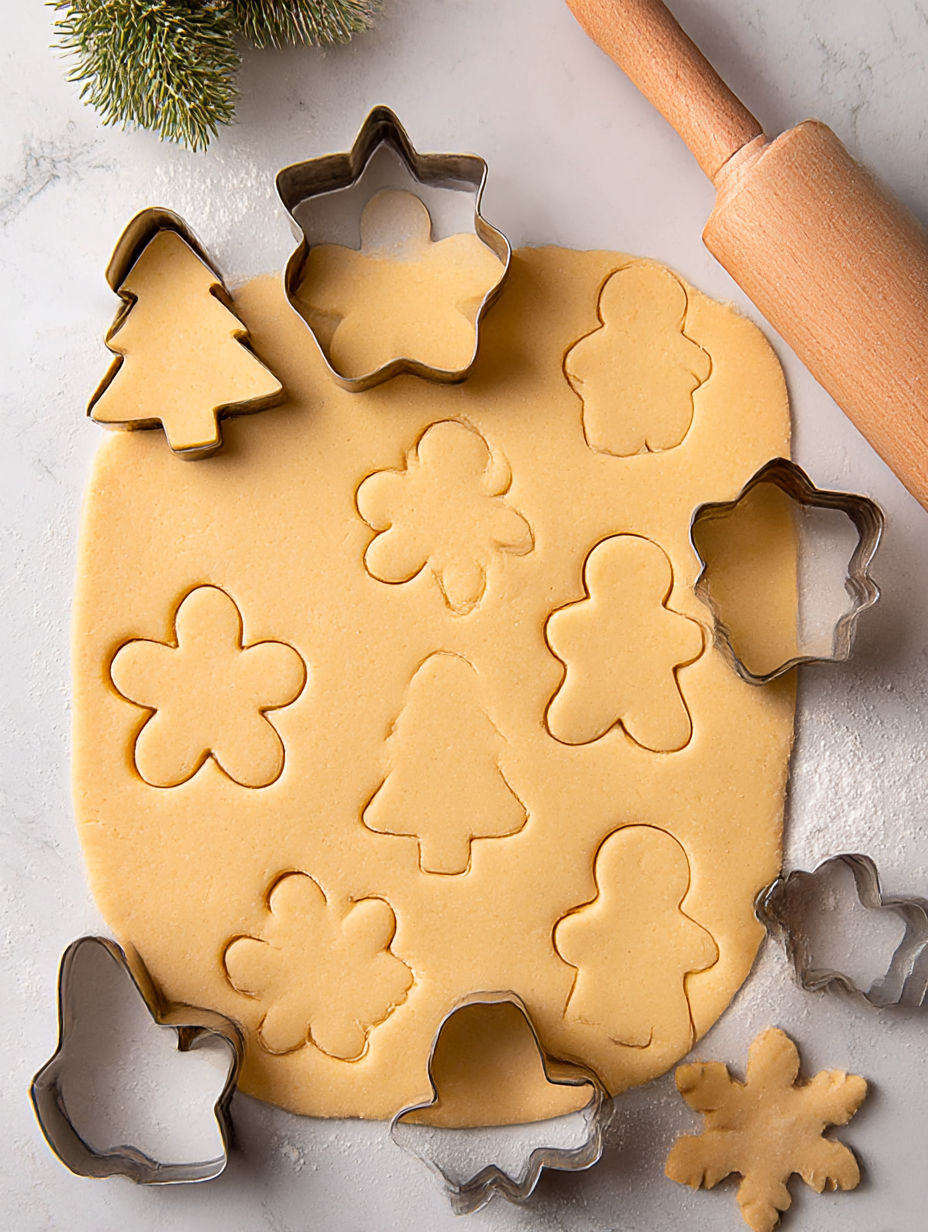A pie with stars and trees on it.