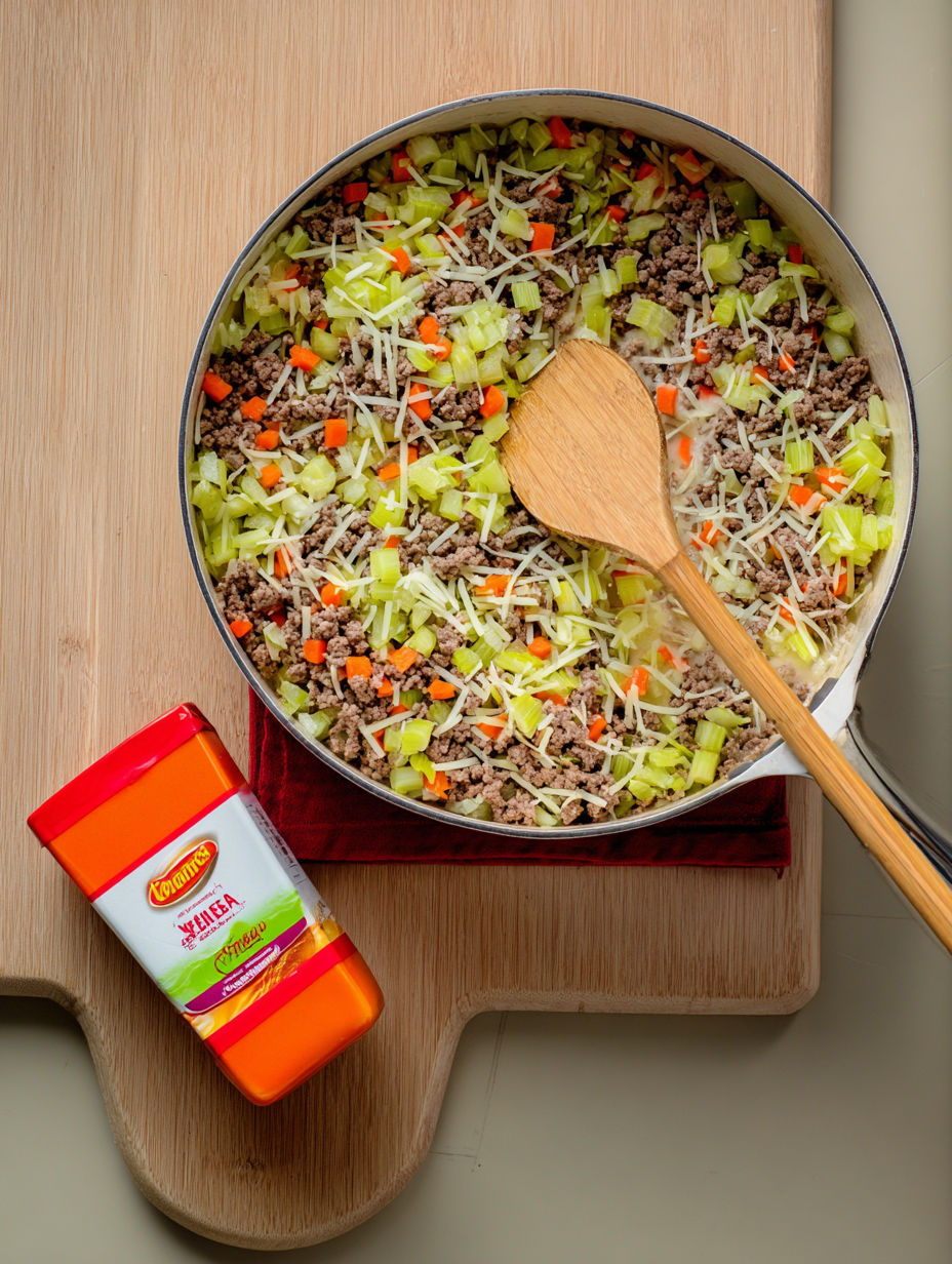 A bowl of food with a spoon in it.