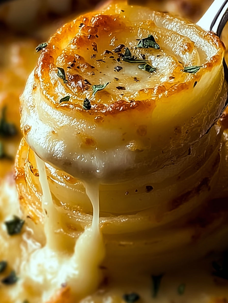 A close up of a piece of food with cheese dripping off of it.