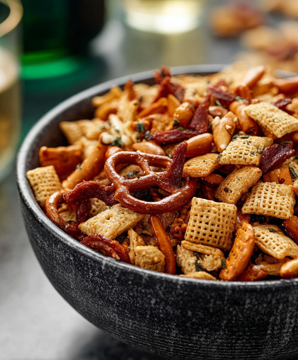 A bowl of chips with a variety of flavors.