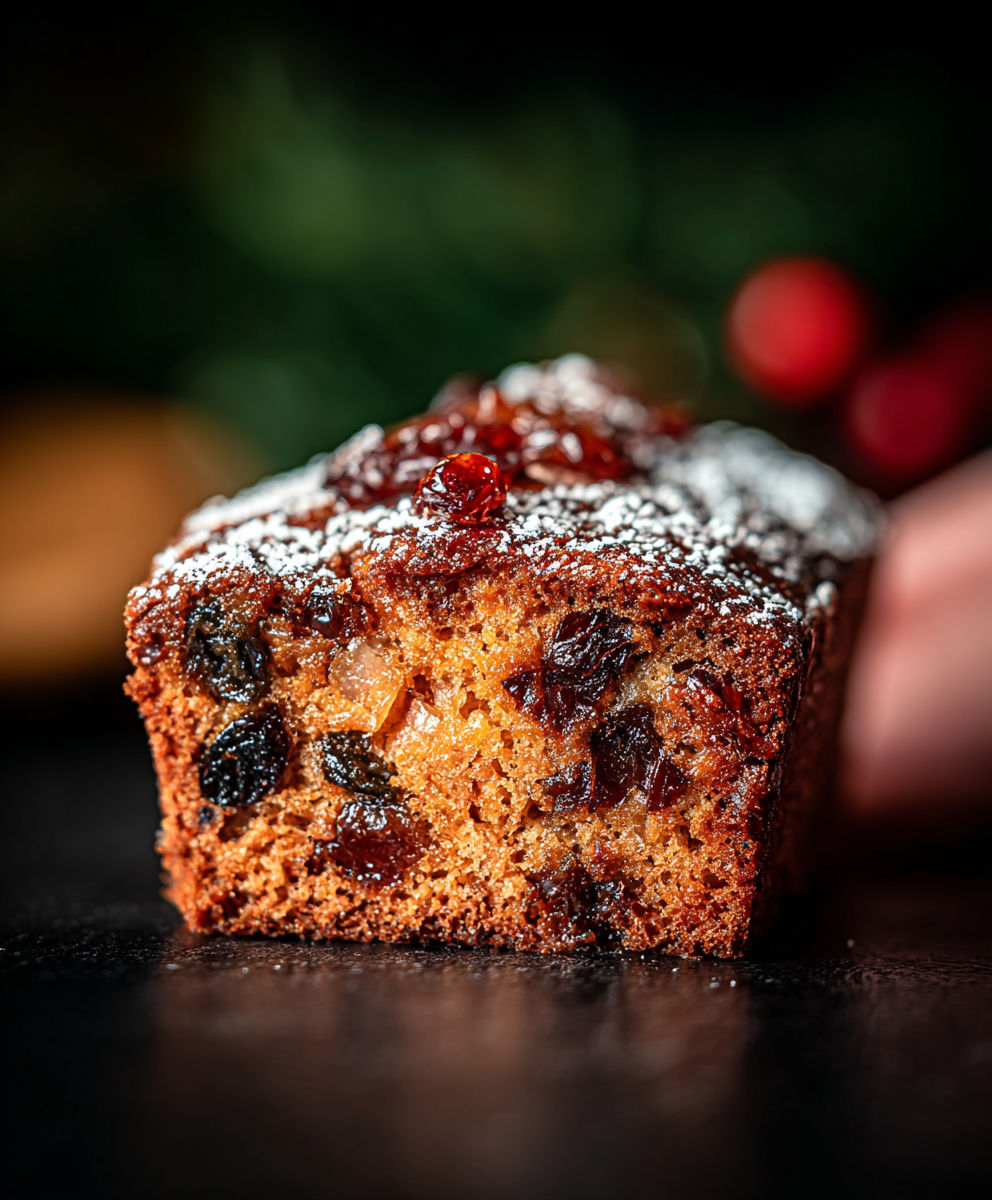 A slice of cake with fruit on top.