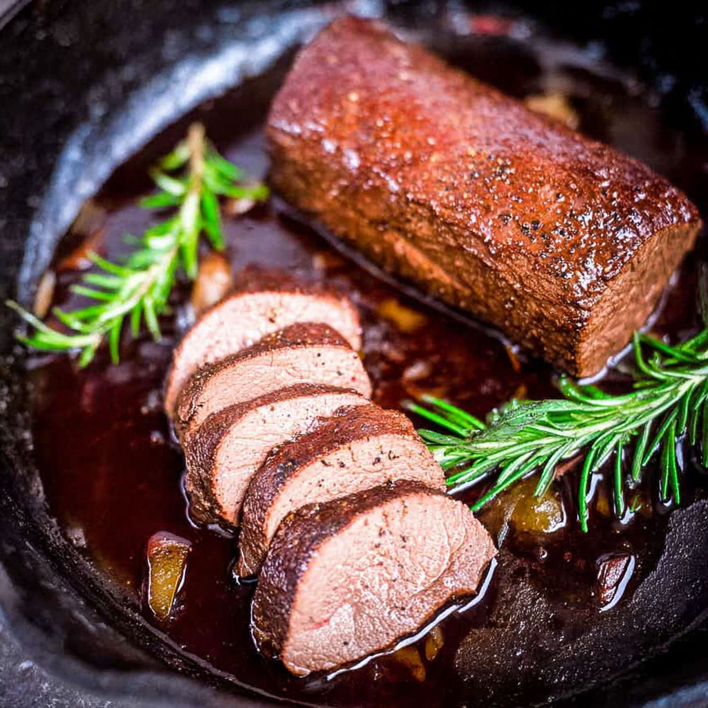 A recipe for beef stew with onions and herbs.