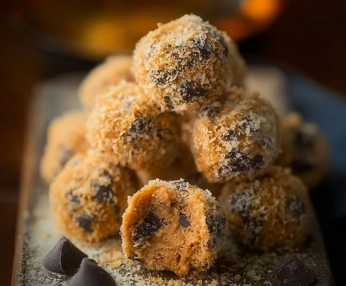 A stack of chocolate covered cookies.