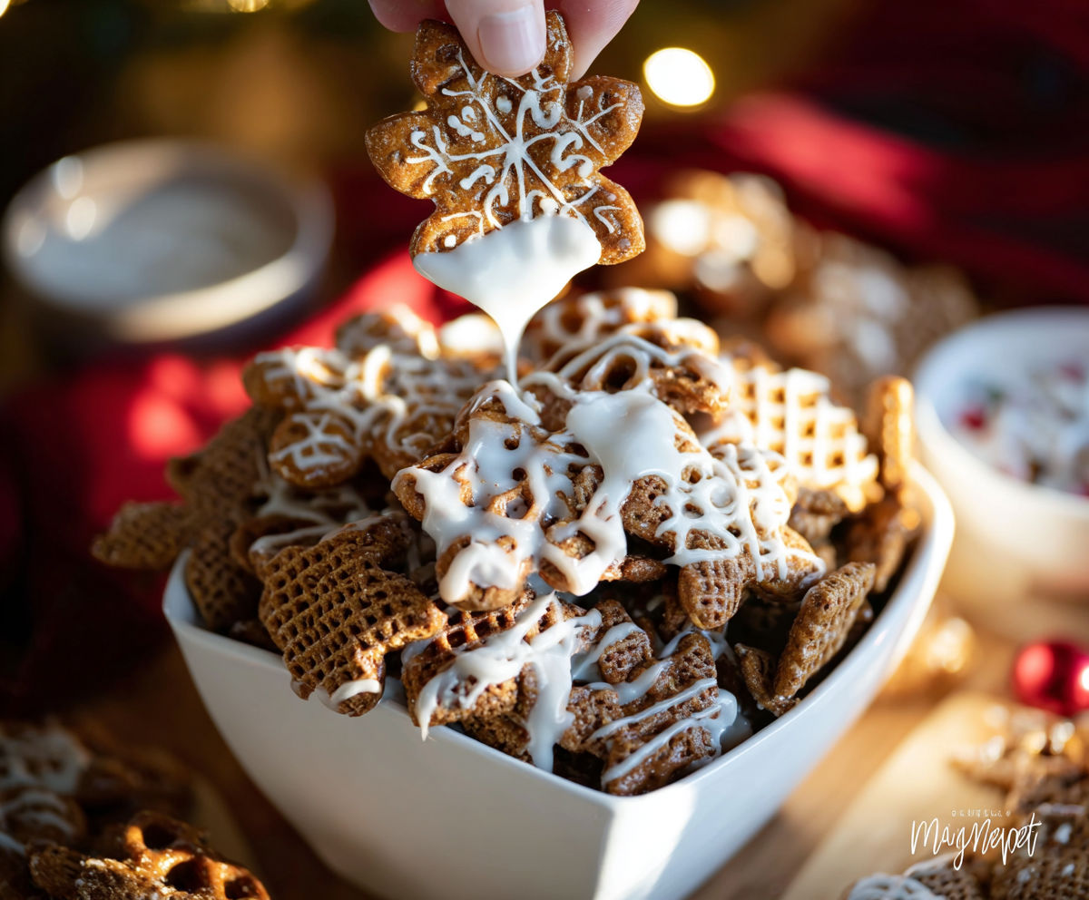 A bowl of cookies with white icing.