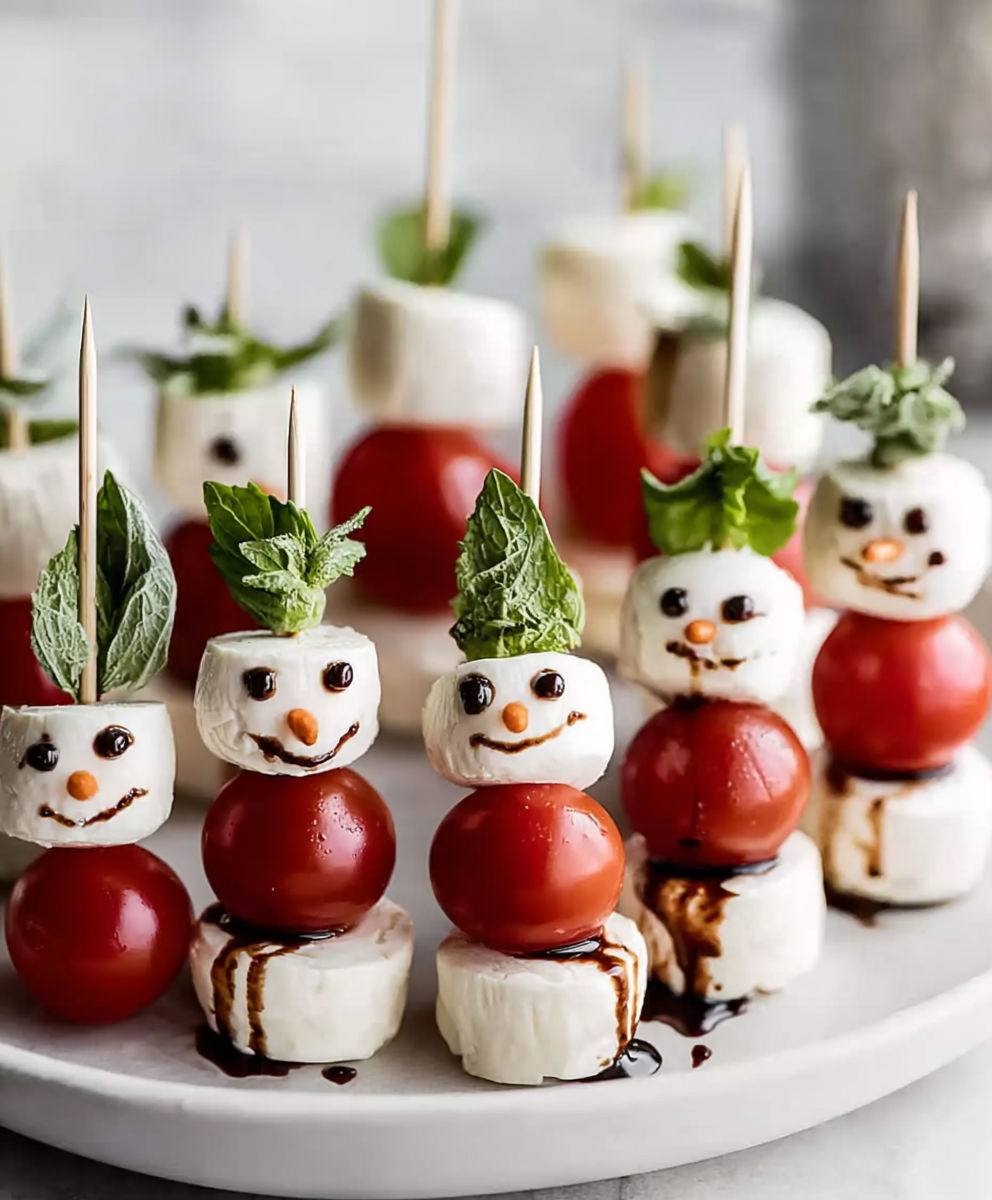 A plate of food with tomatoes and cheese.
