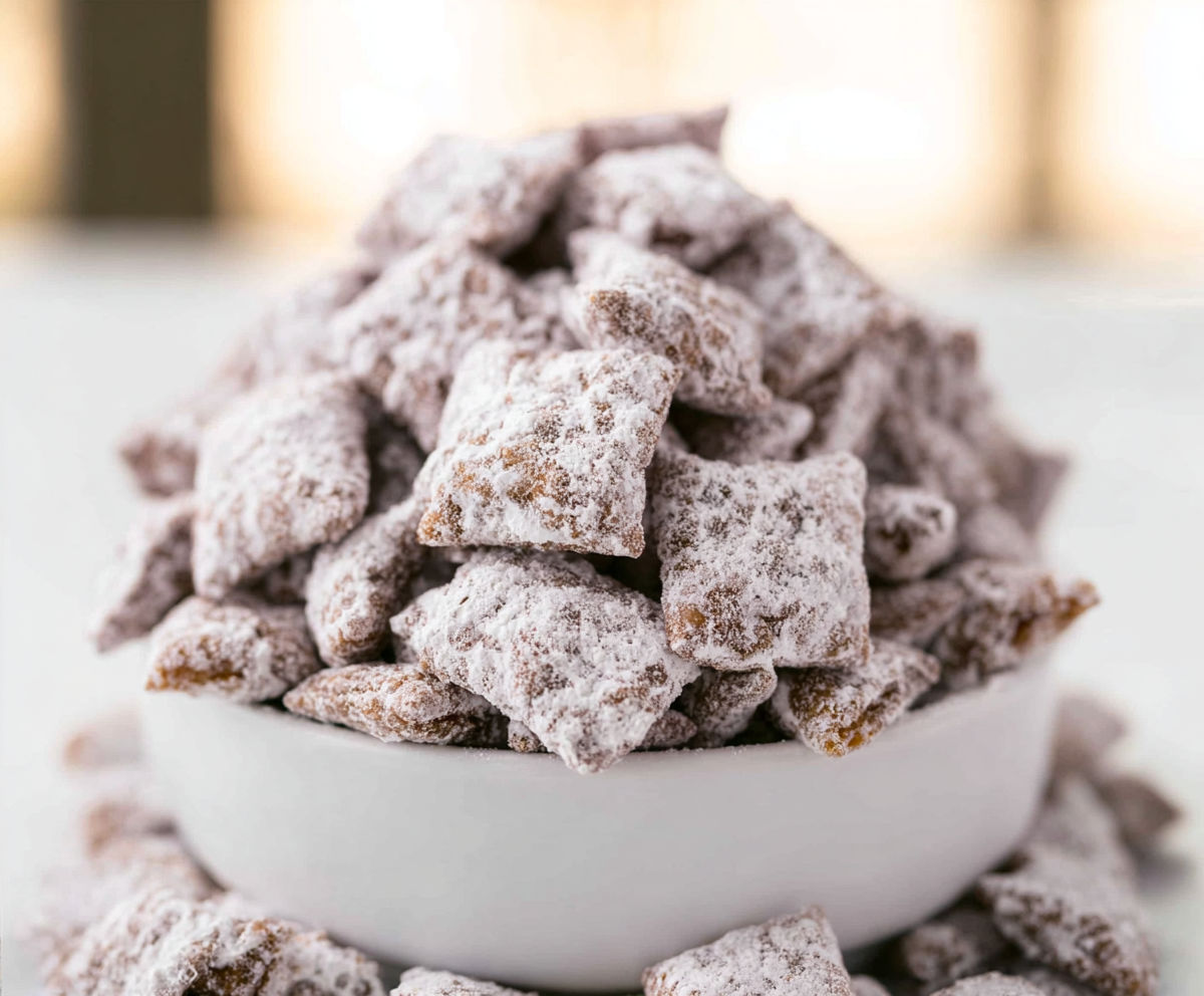A bowl of sugar covered food.