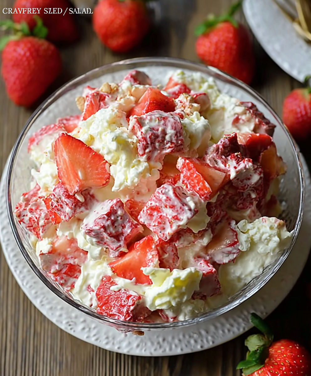 A bowl of strawberry shortcake.