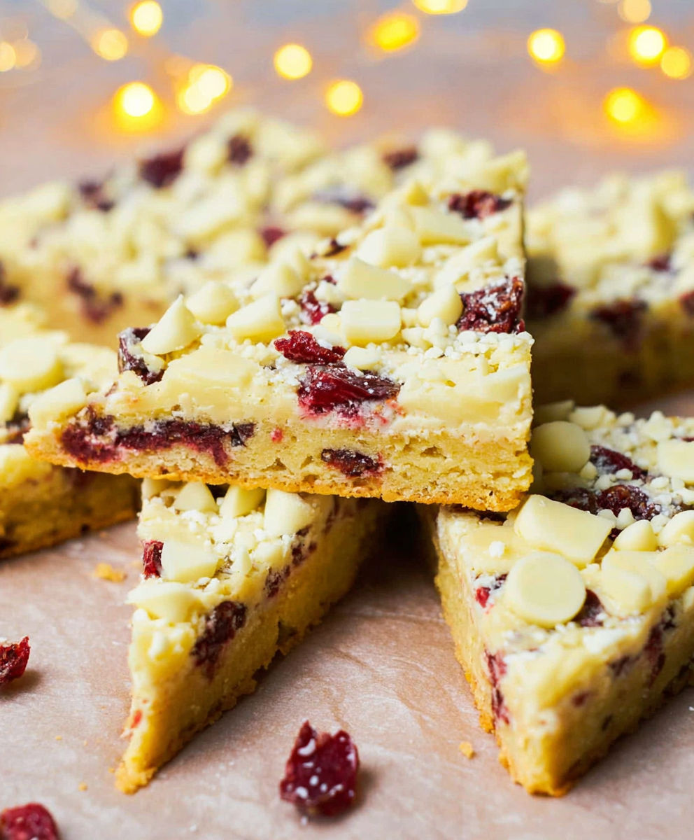 A slice of cake with white frosting and red berries.