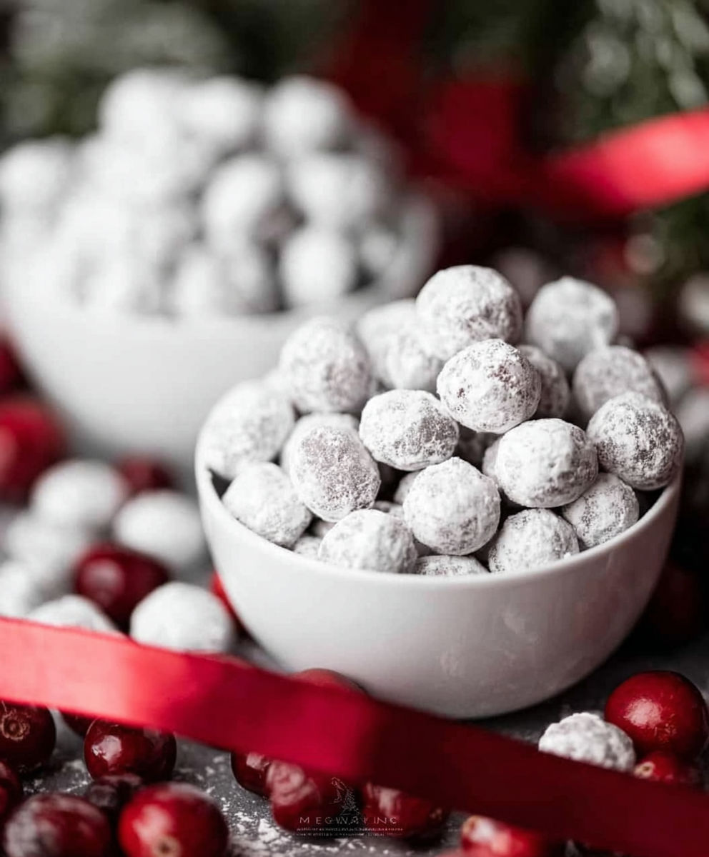 A bowl of powdered sugar.