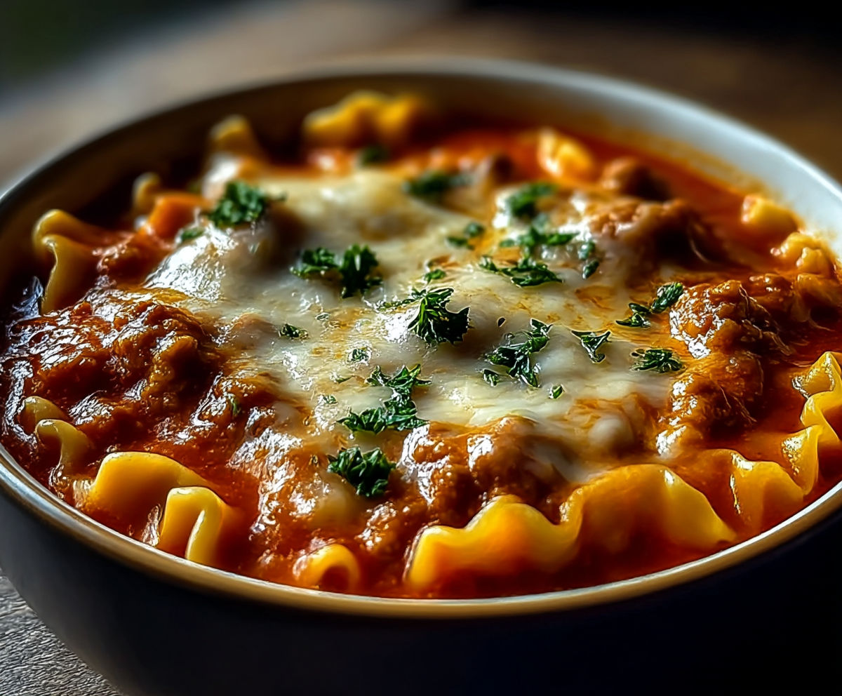 A bowl of pasta with meat and cheese.