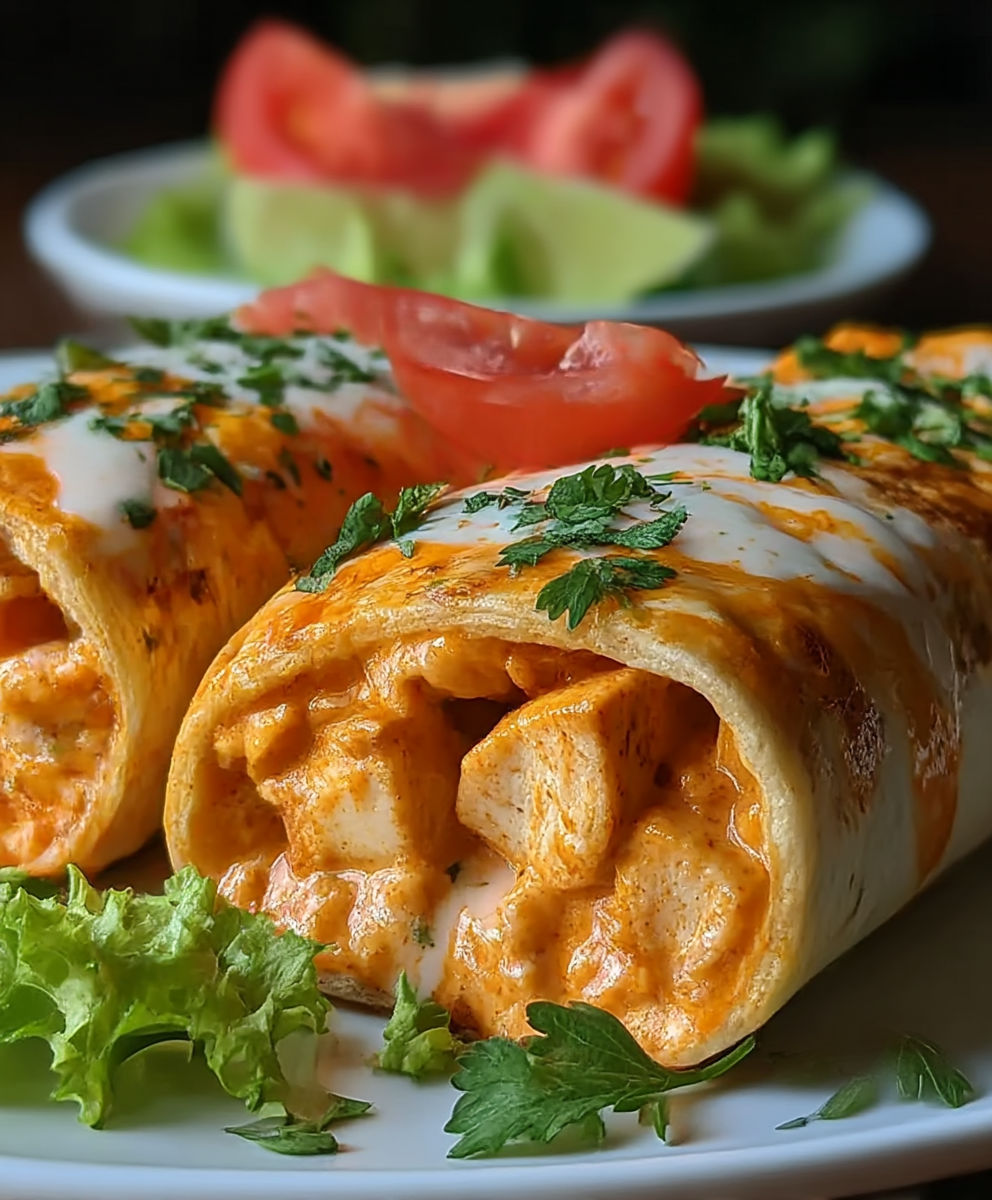 A plate of food with a burrito and a salad.