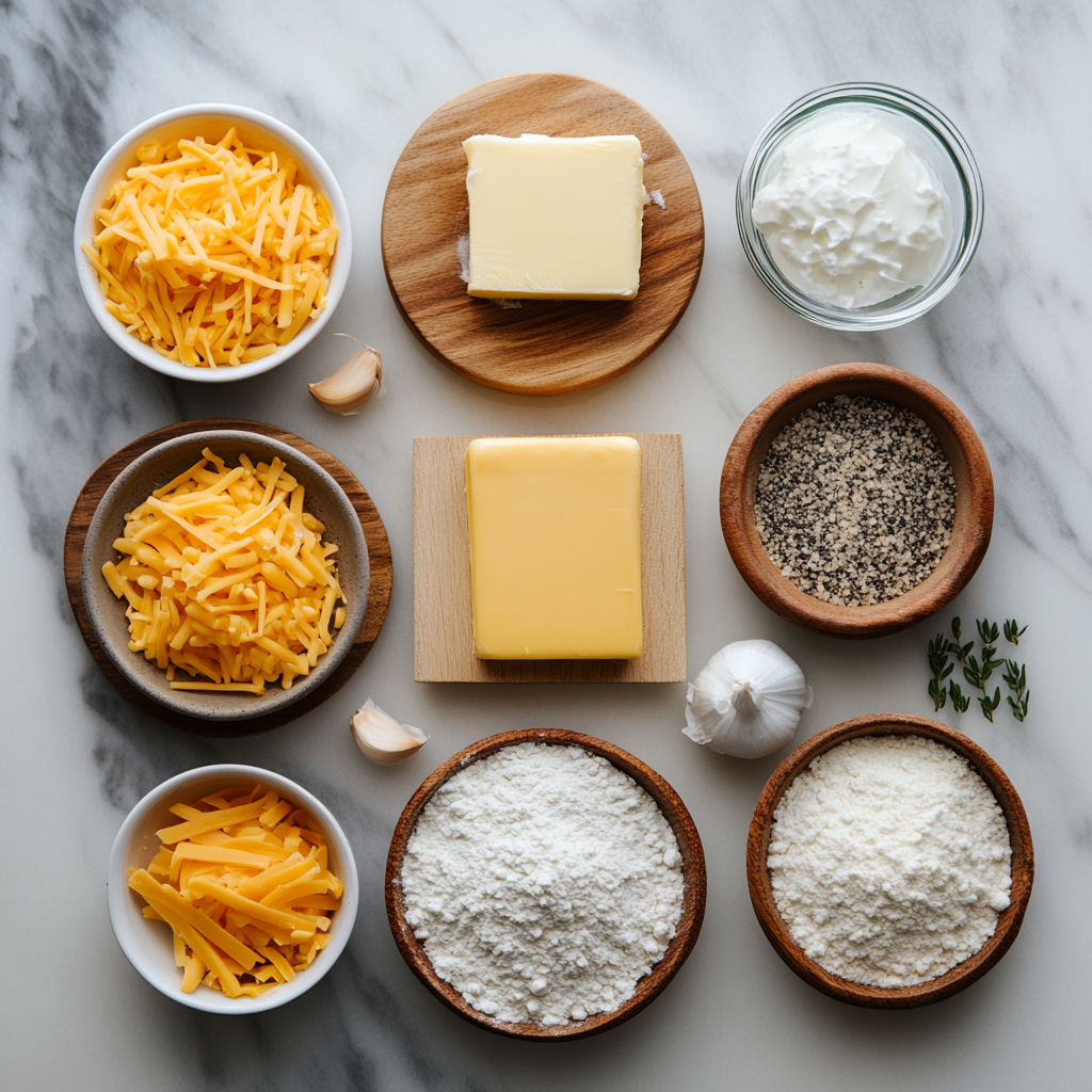 A wooden cutting board with various foods on it.