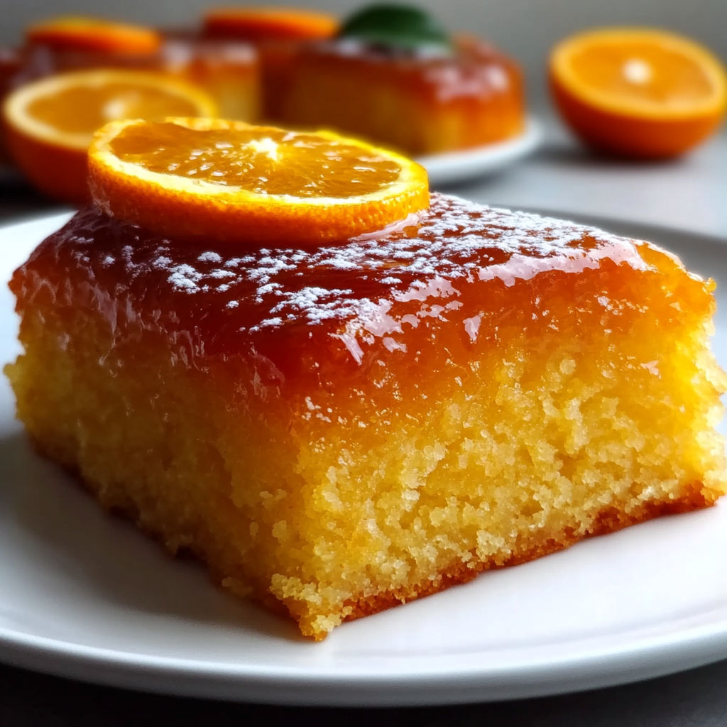 A slice of cake with a slice of orange on top.