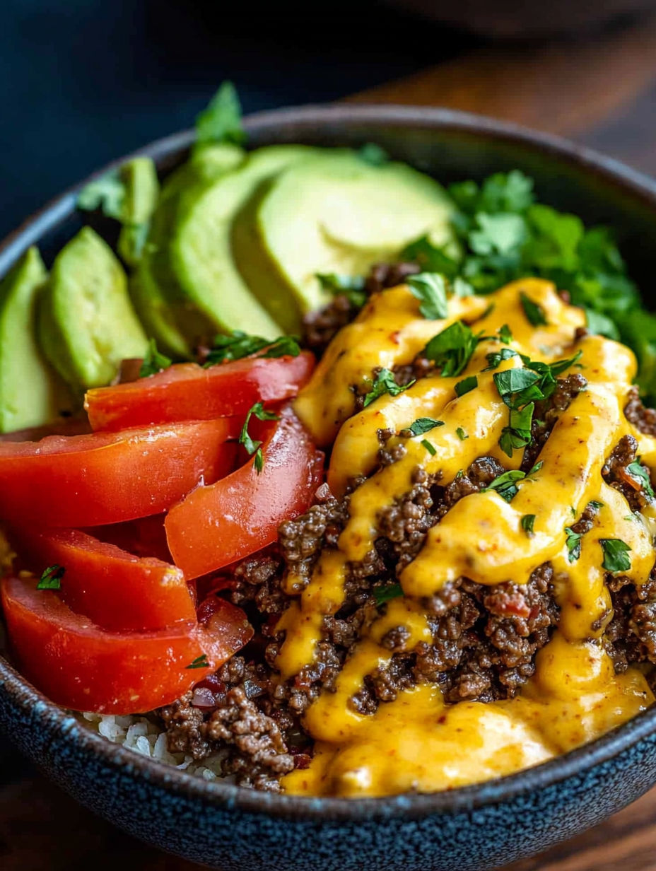 A bowl of food with a variety of ingredients.