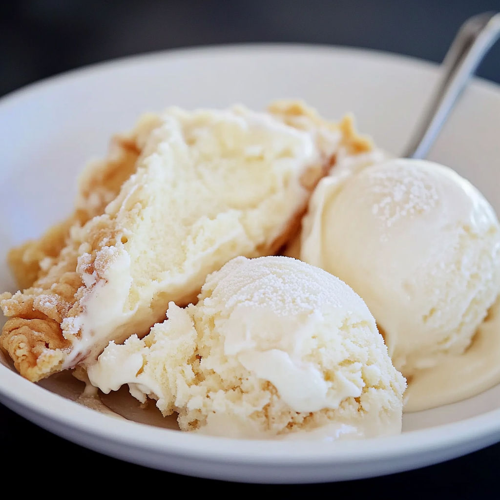 A bowl of pie and ice cream.