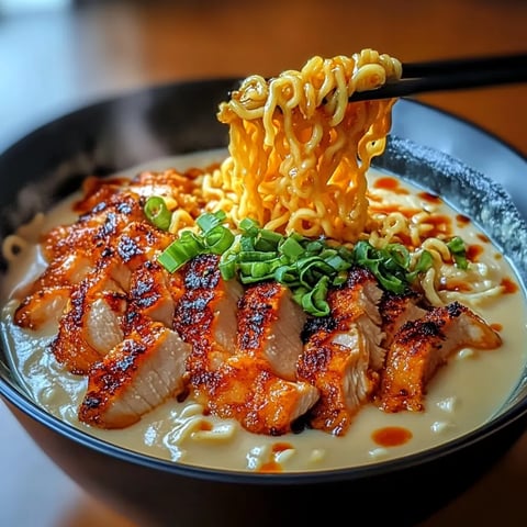 A bowl of noodles with chicken and vegetables.