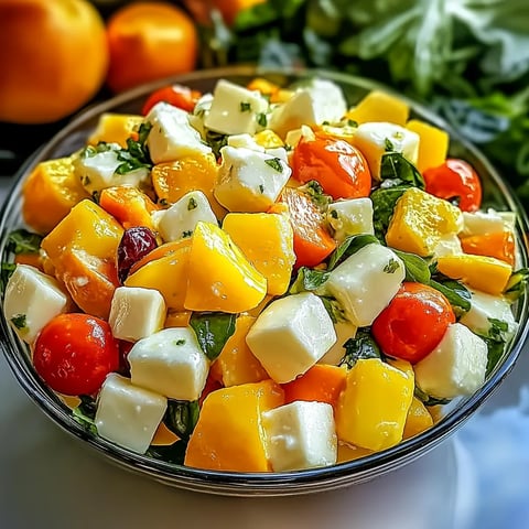 A bowl of fruit salad with cheese.
