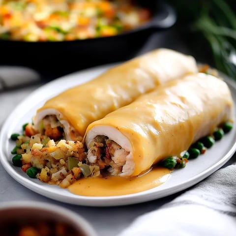 A plate of food with a sauce on it.