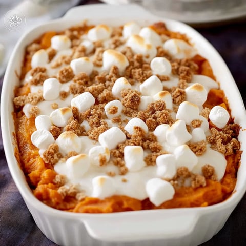 A white bowl of food with marshmallows and carrots.