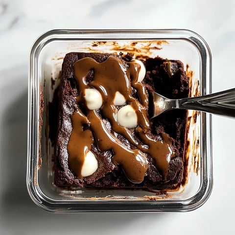 A close up of a chocolate dessert with caramel drizzle.